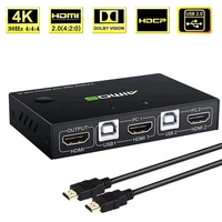 2 in 1 out hd video switcher kvm switch box 4k resolution video selector box with usb ports