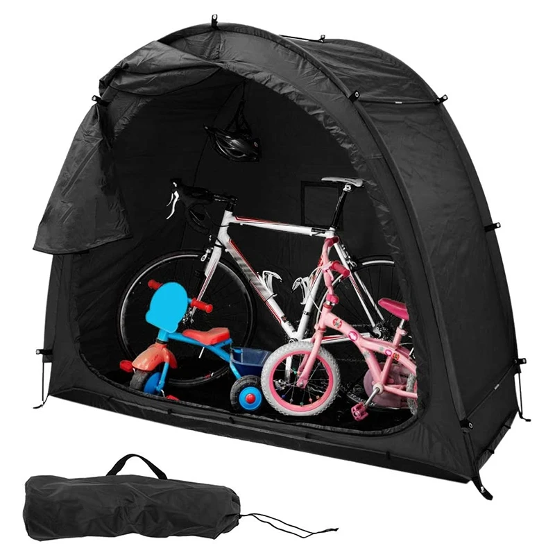 

Outdoor Bike Tent Bike Storage Shed 190T Bicycle Storage Shed with Window Design for Outdoors Camping Home Garden
