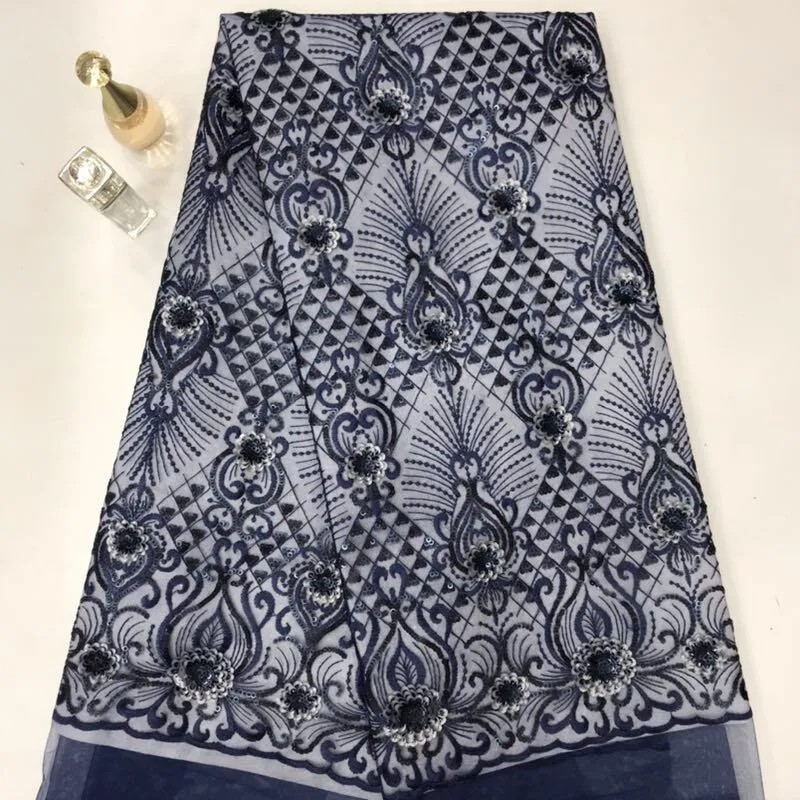 Блестящая африканская кружевная ткань 2020 зеленая Высококачественная