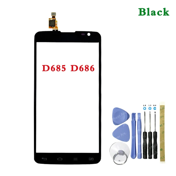 Высокое качество 5,5 ''для LG G Pro Lite D685 D686 двойная карта ЖК-дисплей с сенсорным экраном дигитайзер сенсор замена или ремонт - Цвет: Only Black Touch