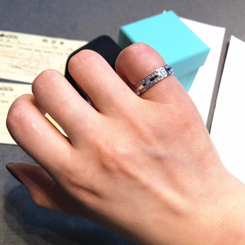 Оригинальное кольцо из 100% стерлингового серебра S925 Трендовое для женщин с