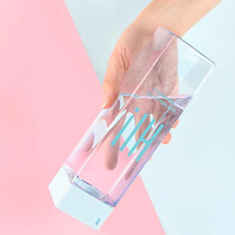 Короткая популярная квадратная пластиковая бутылка милая простая