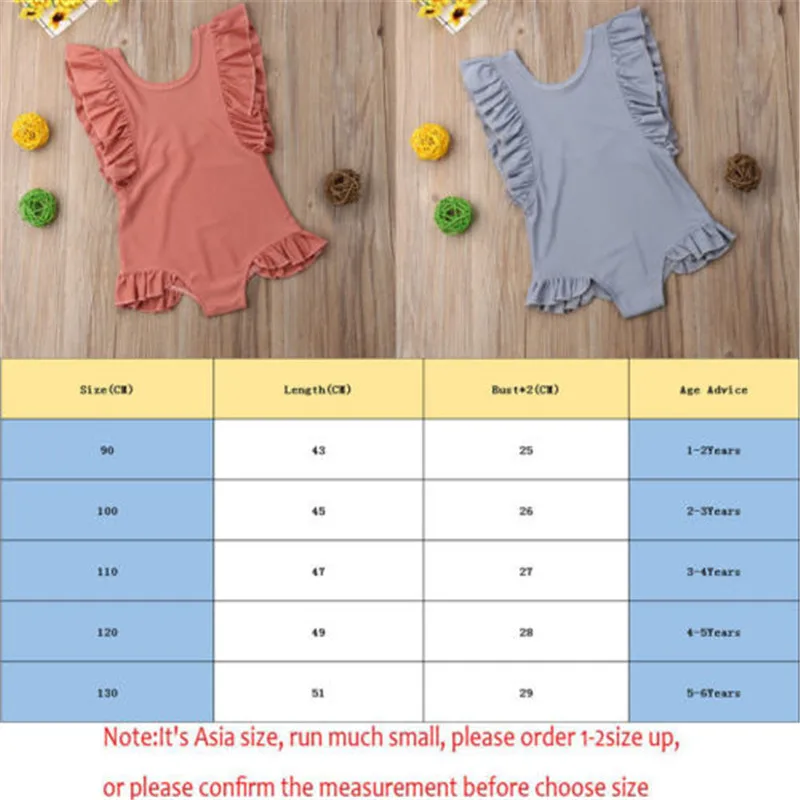 Однотонный купальник для маленьких девочек купальный костюм принцессы пляжная