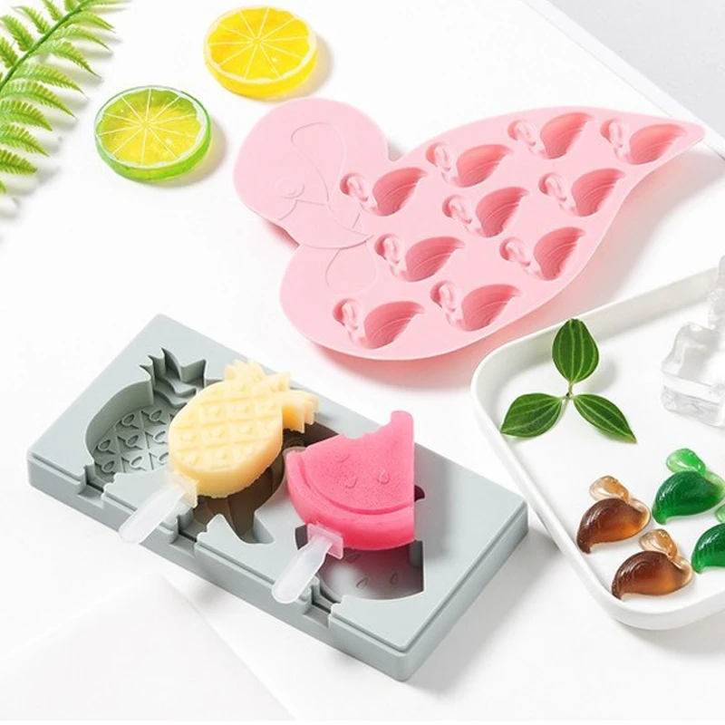 INS ветер кокосовый Фламинго силиконовые формы для торта Пищевой diy леденец кубик