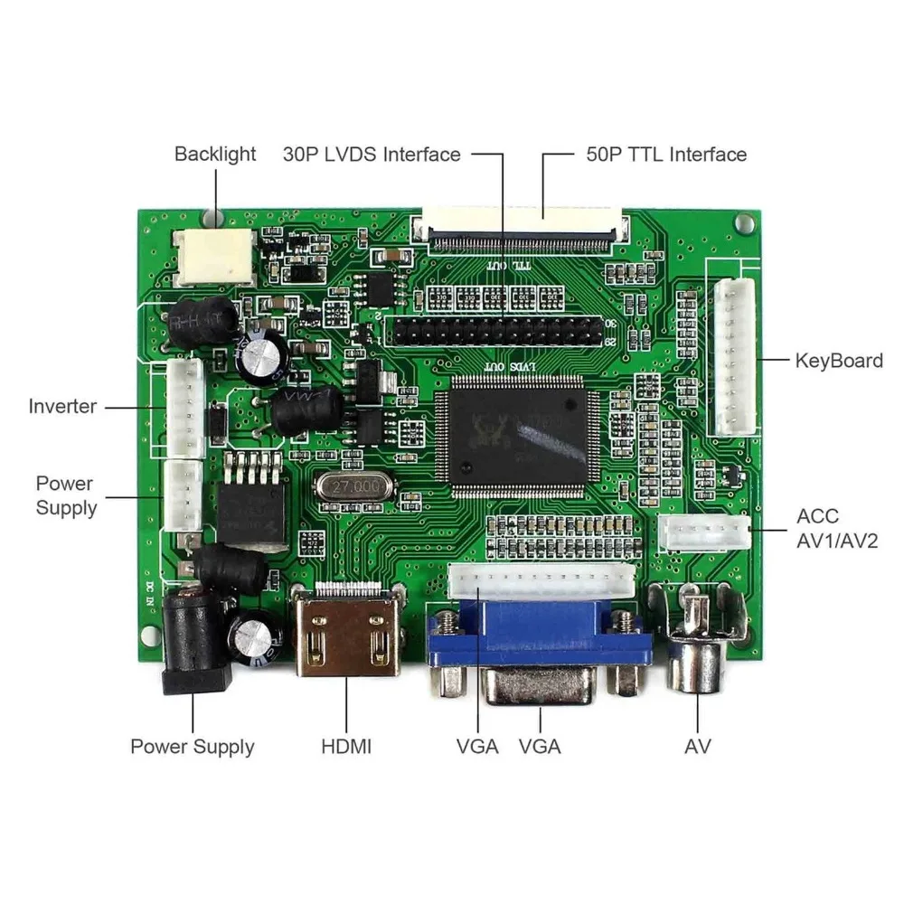HDMI VGA 2AV плата контроллера 1280*800 7 дюймов ЖК-дисплей Экран N070ICG-LD1 IPS Дисплей |