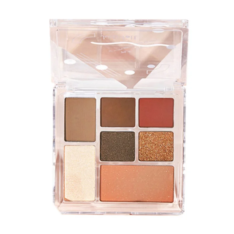7 Цвет блестящие матовые тени для век Палитра теней красивого макияжа глаз макияж