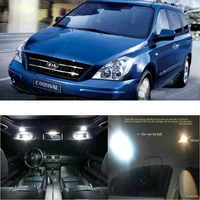 led interior car lights for kia new carnival 7 seater room dome map reading foot door lamp error free 17pc