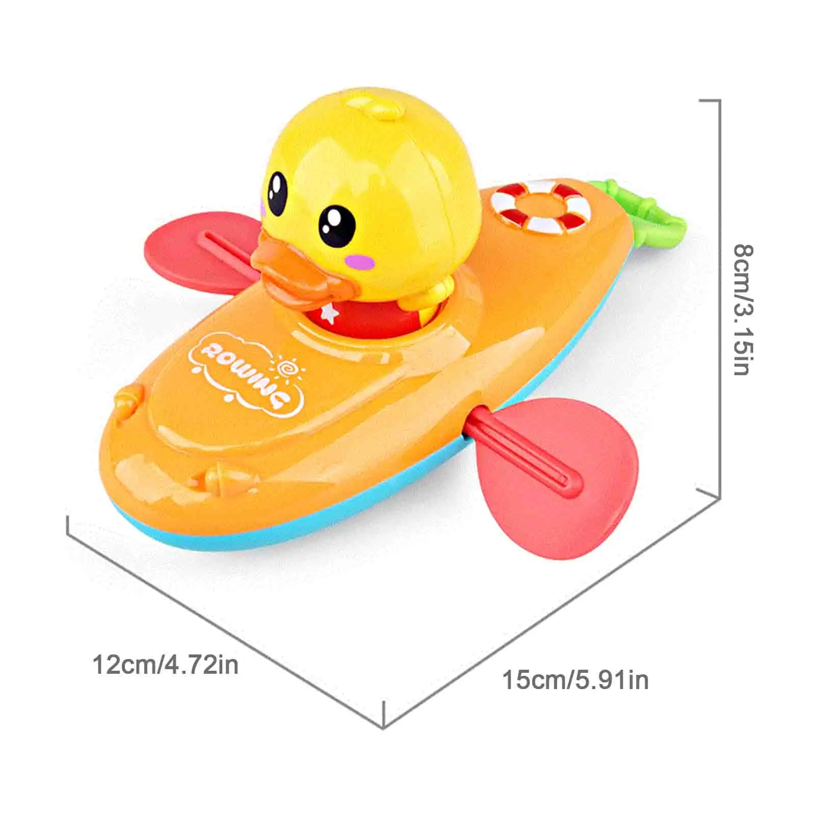 

Children Bath Water Playing Toys Swim Floating Cartoon Duck Chain Rowing Boat Infant Baby Early Education Bathroom Beach Gifts