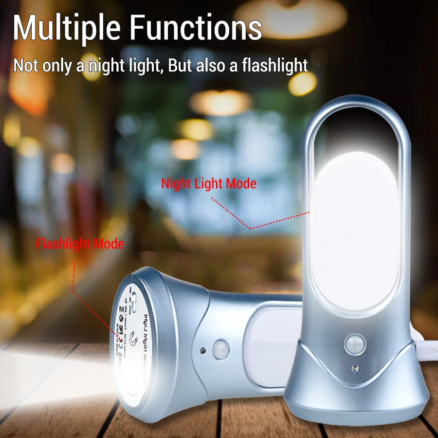 Светодиодный ночсветильник перезаряжаемый фонасветильник 5 в постоянного тока