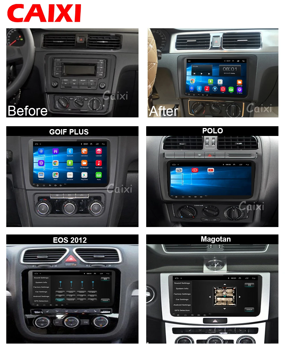 2 Din радио автомобиль Android 8,1 gps Мультимедиа для Volkswagen Skoda Octavia Golf 5 6 touran passat B6 Polo Tiguan Yeti Rapid Bora