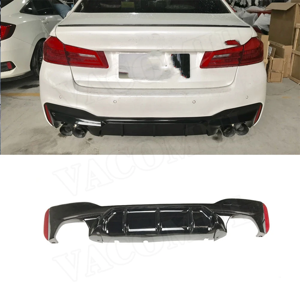 Задний спойлер из АБС пластика для BMW G30 G31 G38 диффузор губа на задний бампер M Sport 2017