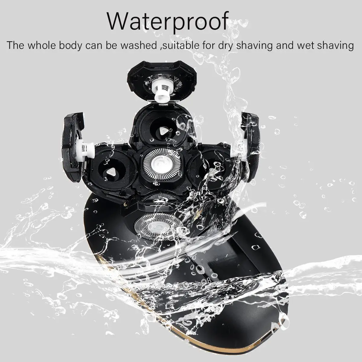 

5in1 Electric Shaver USB Rechargeable 5 Rotary Head 4D Electric Hair Clipper Beard Mustache Shaver Nose Ear Hair Trimmer