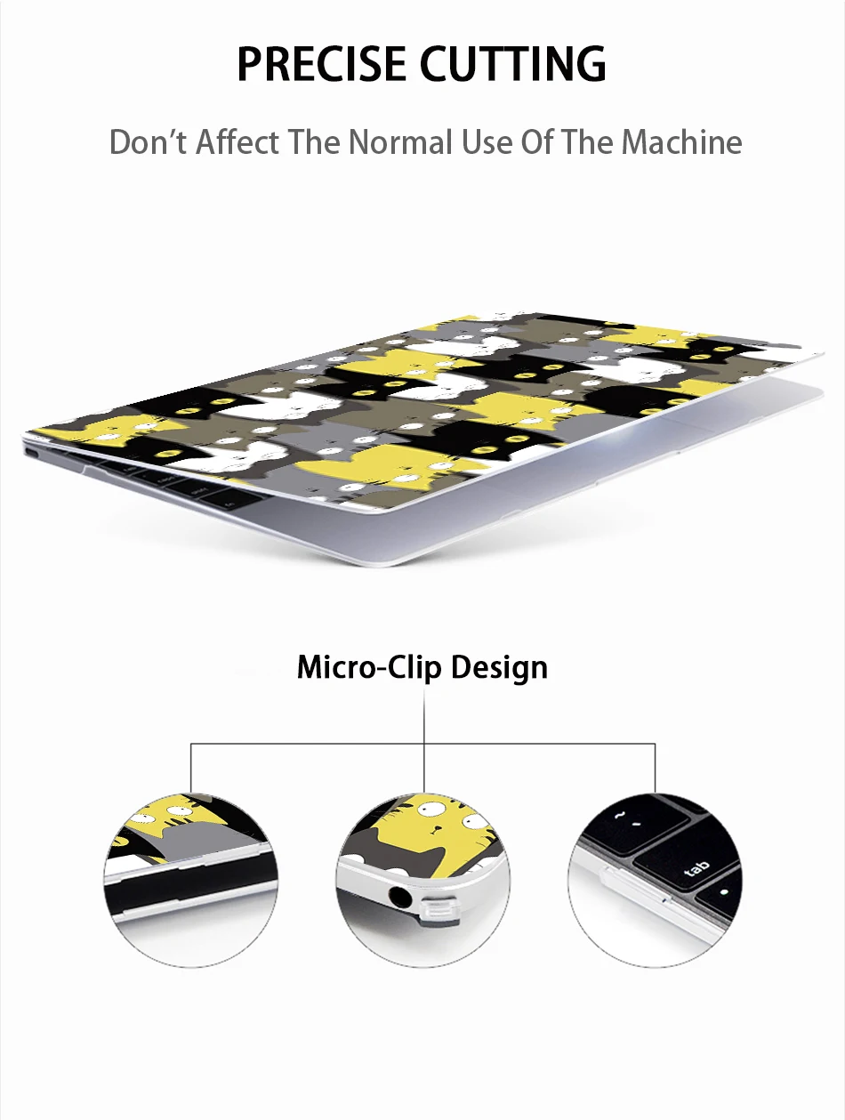 MTT милый мультяшный чехол для ноутбука Macbook Air 11 13 Pro 16 13 15 retina Touch Bar пластиковый жесткий чехол для Mac book 12 13,3 ''Funda