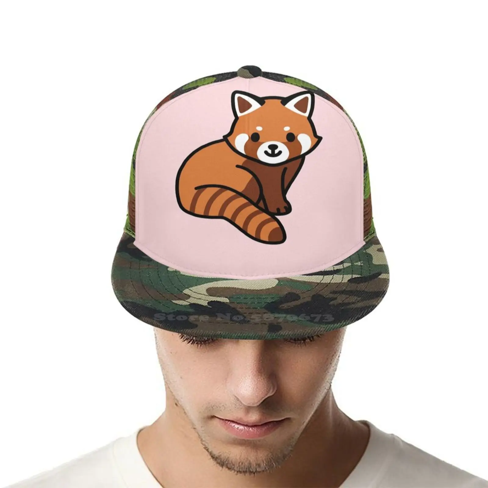 Красная панда черная серая темно-синяя армейская модная шапка красная