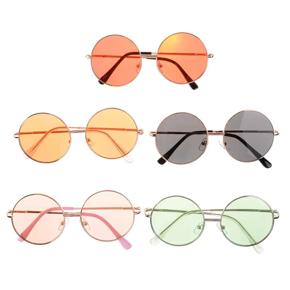 Детские солнцезащитные очки в металлической оправе Ретро Круглые