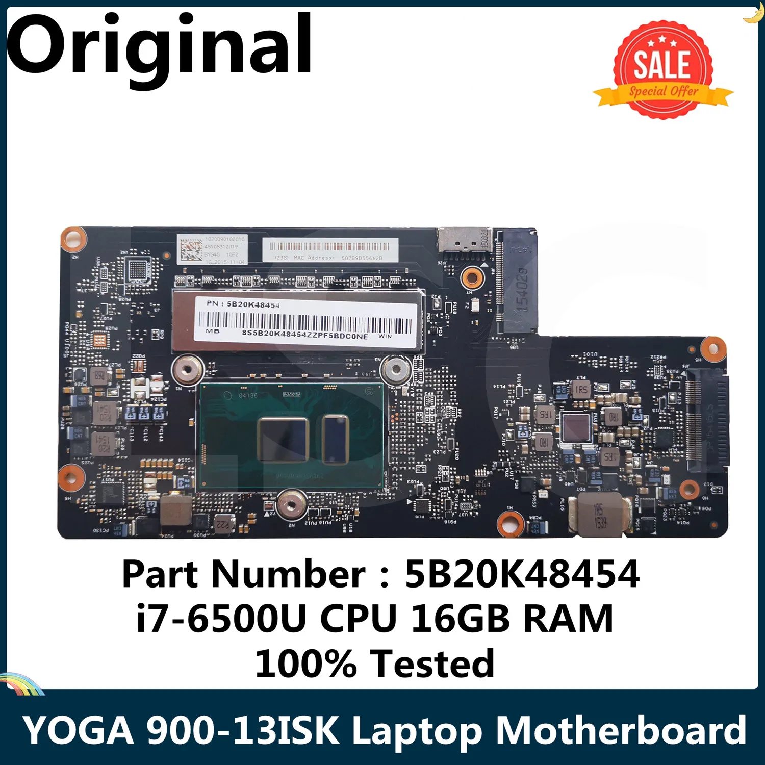 СОП прозрачная защита для экрана Lenovo YOGA 900 13ISK Материнская плата ноутбука 5B20K48454