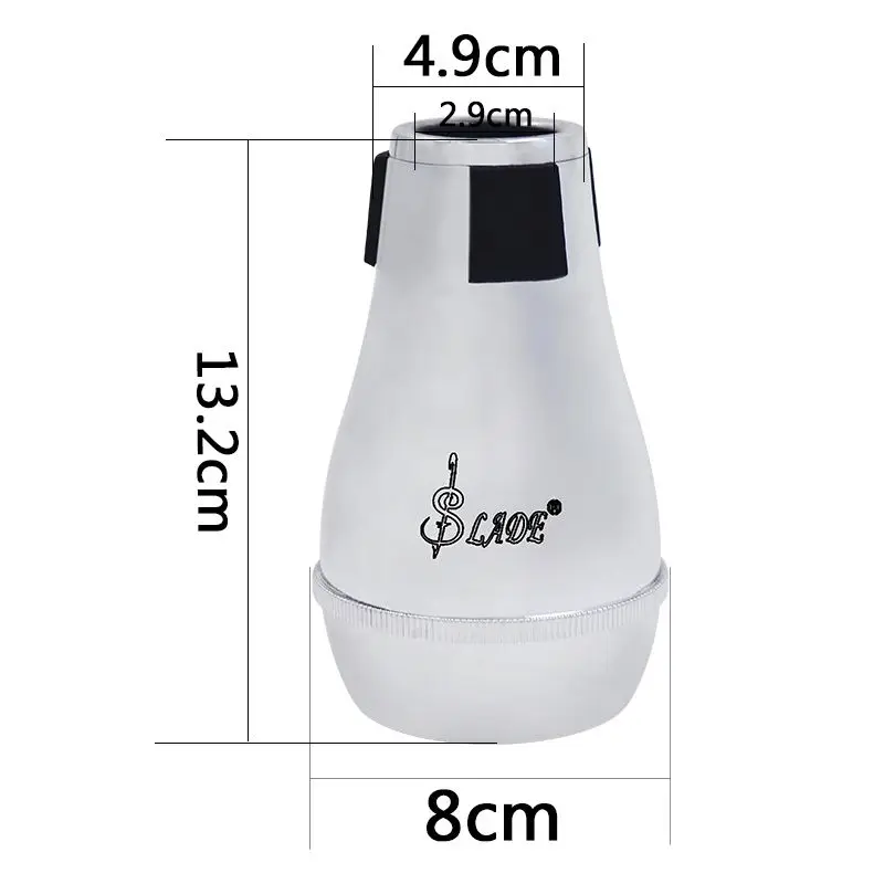 SLADE Practice Trombone Straight Mute Silencer ABS Material for Alto Tenor Trombones Silver Color | Спорт и развлечения
