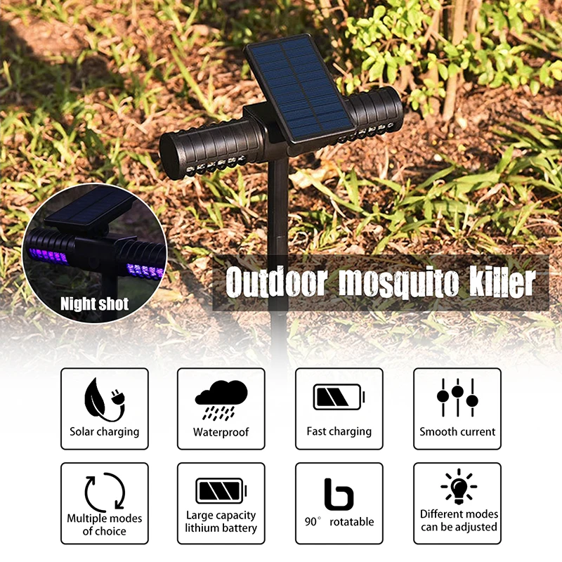 

Solar Mosquito Killer Light USB Mosquito Repellent IP65 Insect Trap Lamp UV Bug Zapper Pest Control Repeller For Garde