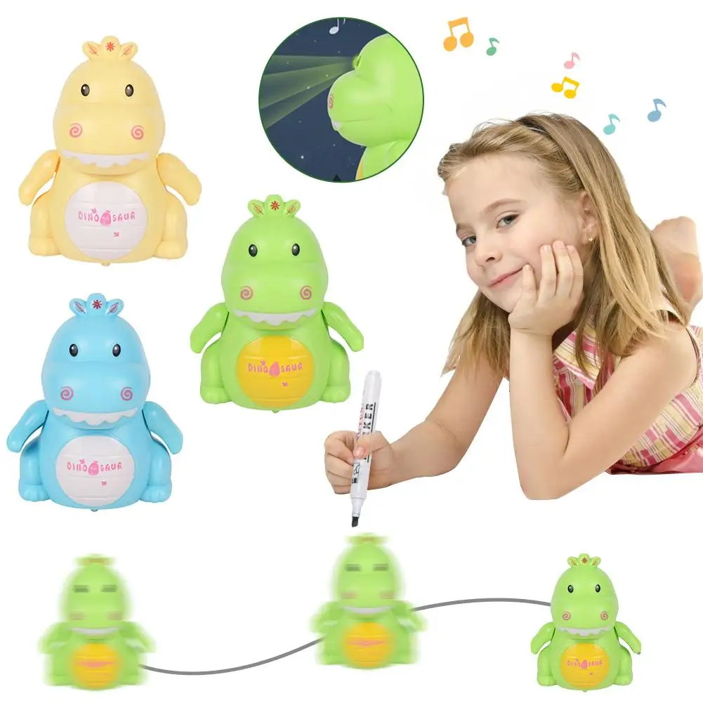 Волшебное перо Индуктивный динозавр автомобиль игрушка после черной линией