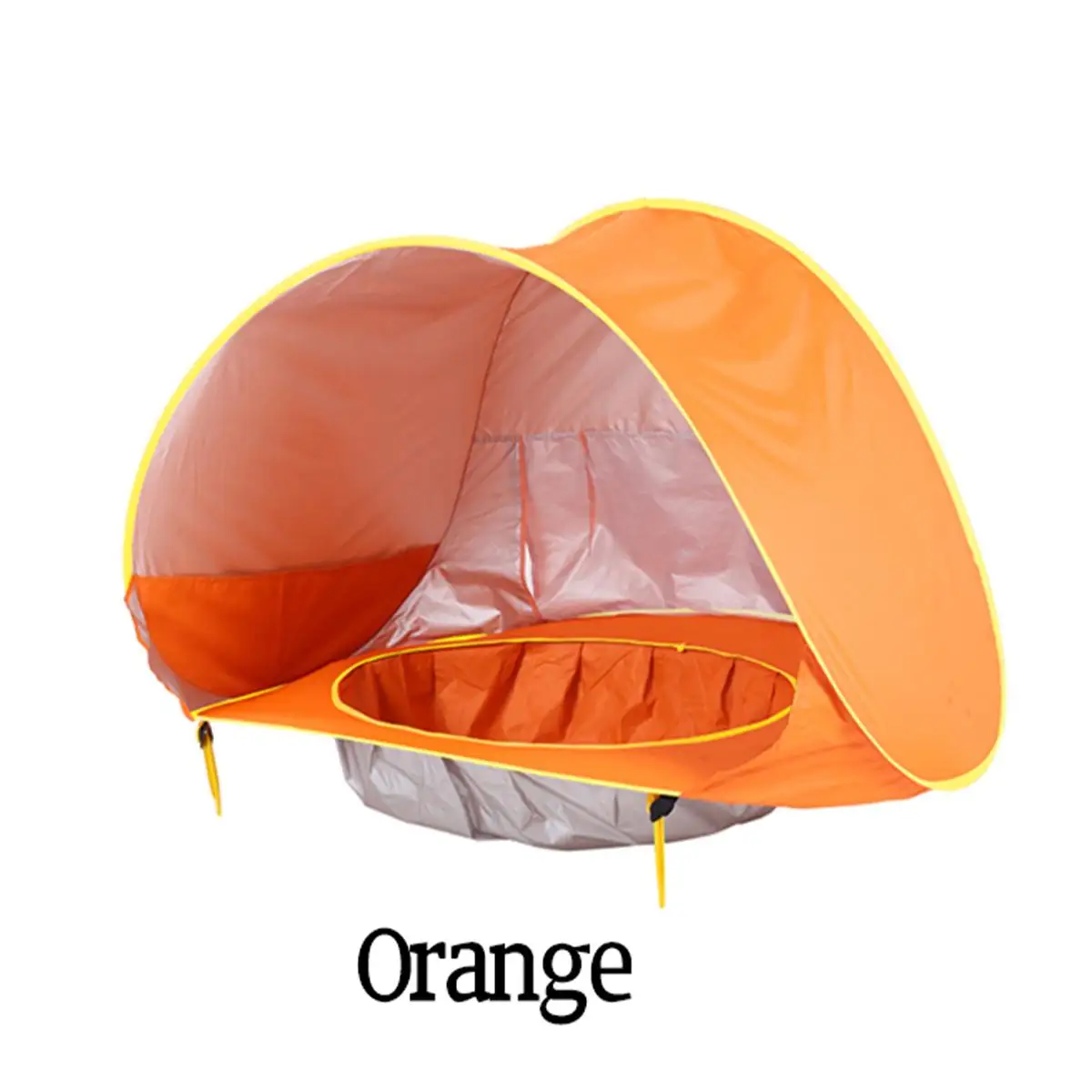 Orange Детский пляжный тент, портативный водонепроницаемый тент, тент для бассейна, открытый пляж, автоматический всплывающий солнцезащитный тент для младенцев, детей, УФ-защита - Цвет: Orange