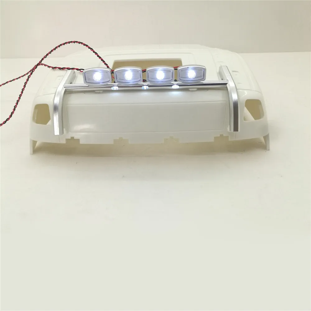 

​ Roof Lights Spotlight LED Bar w/lights for Tamiya 1/14 RC Volvo FH16 6X4 Timber Truck 8X8 Globetrotter FH12 750 Tractor Kit