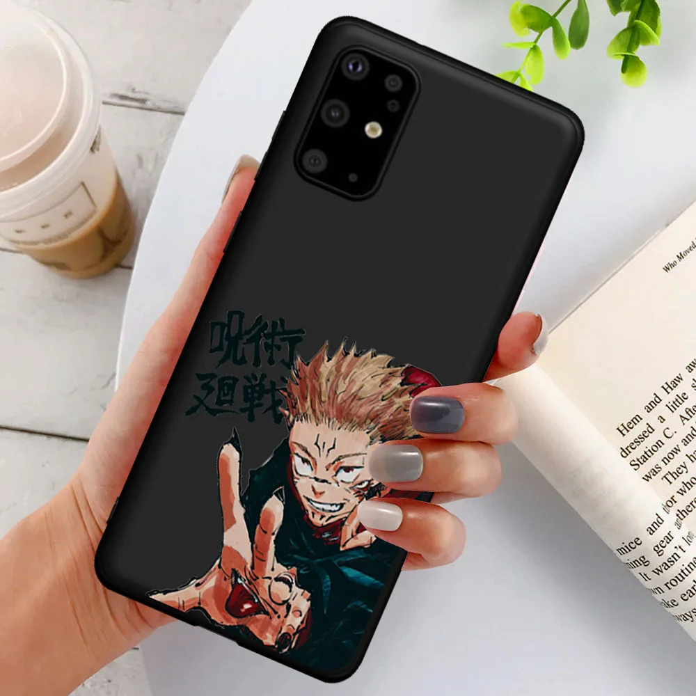 

New Anime Jujutsu Kaisen Satoru Gojo Black Phone Case For Samsung S6 S7 S8 S9 S10 S11e S20 Plus Ultra M10 20 Note 8 9 10 20 Plus