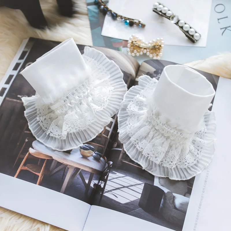 Женские черные Многослойные кружевные манжеты|Женские нарукавники| |