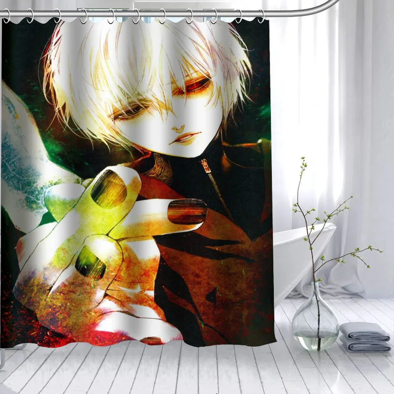 Анимэ Tokyo Ghoul для душа Шторы 3D Водонепроницаемый полиэстер ткань ванной высокой