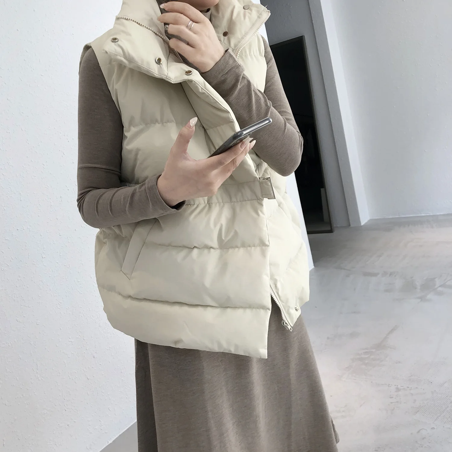 Ветрозащитный хлопковый жилет 2021 женские топы теплый плотный Женская