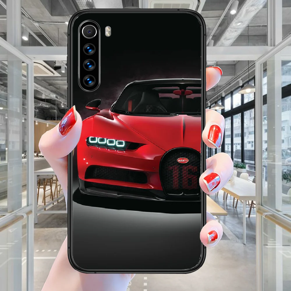 

Luxury Sports Car Fashion Phone Case For Xiaomi Redmi Note 7 8 8T 9 9S 4X 7 7A 9A K30 Pro Ultra black Prime Silicone Cover 3D