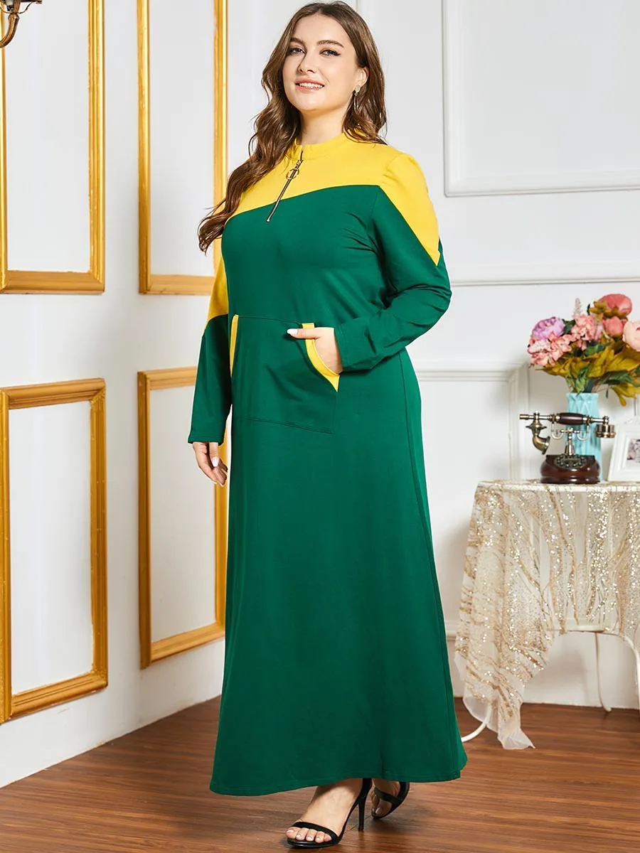 Исламская одежда на молнии спортивный костюм длинное платье для женщин