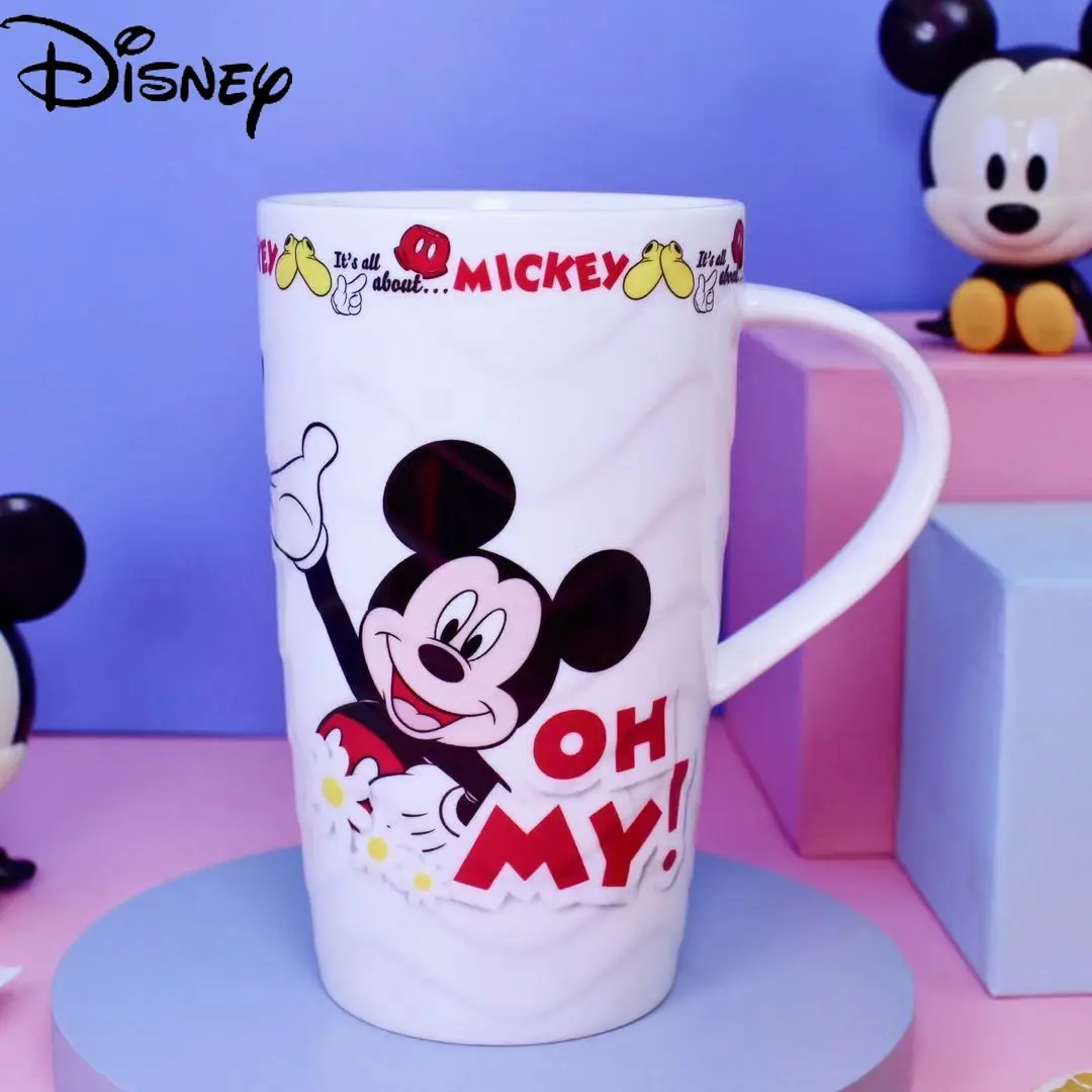 

Disney Large-capacity Couple Cup Coffee Cup Cartoon Ceramic Cup Mickey Minnie Summer Drinking Cup Breakfast Milk Cup