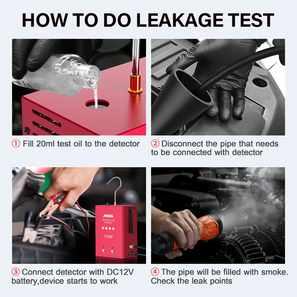 Детектор Утечки дыма ANCEL S1000 инструмент для диагностики автомобильных выхлопных