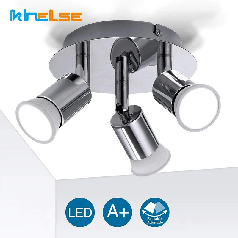 Светодиодный потолочный светильник с регулируемой поверхностью 3 головки GU10