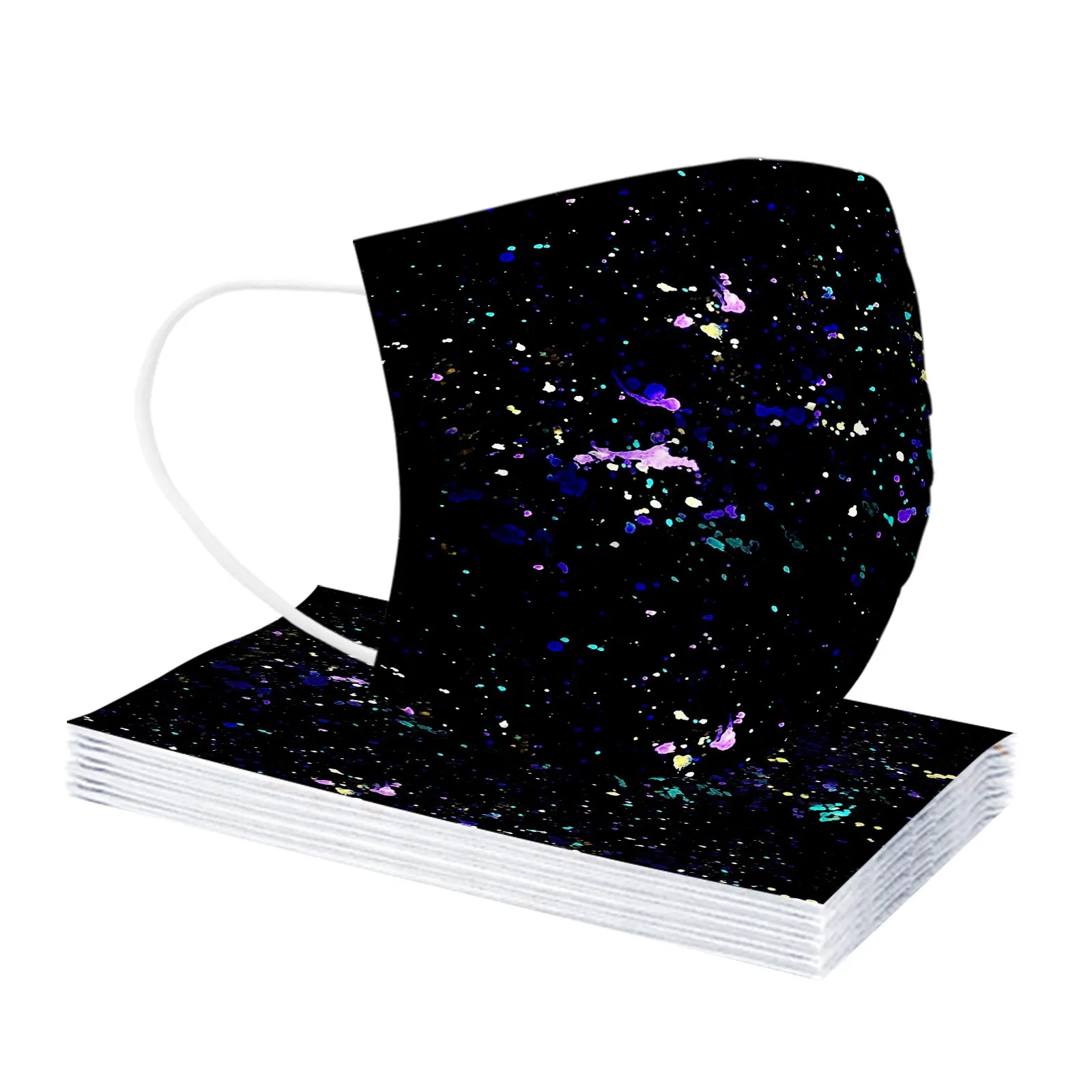 Маска одноразовая трехслойная унисекс с цветочным принтом 10 шт. | Красота и