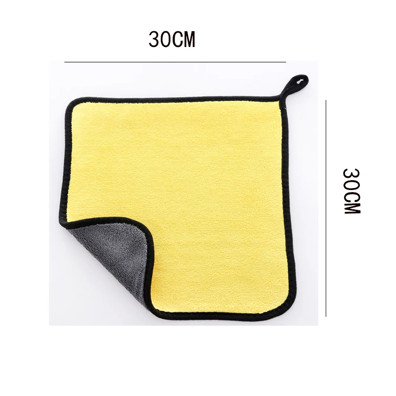 Утолщенное полотенце из микрофибры для мытья автомобиля 30*30 см | Автомобили и
