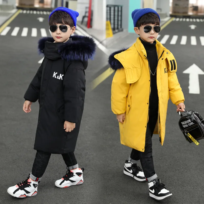 Детская хлопковая куртка для мальчиков до 30 градусов теплая плотная Зимняя парка