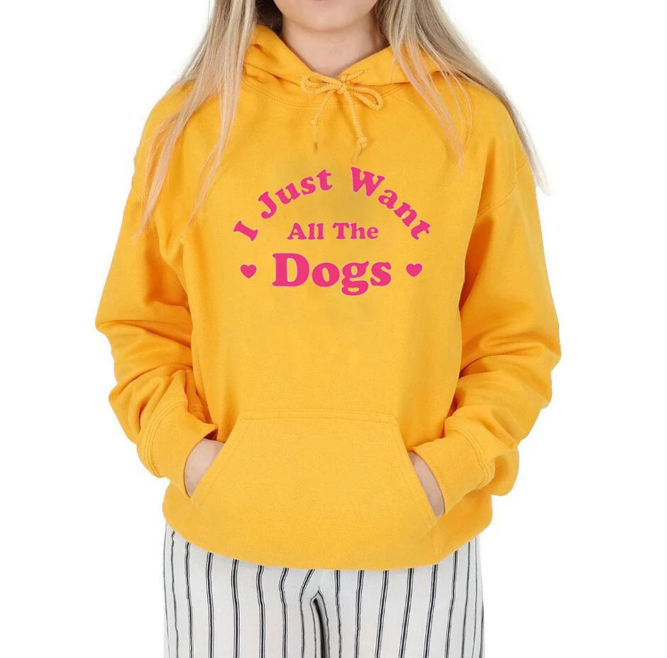 Я просто хочу чтобы все собаки женские толстовки с капюшоном для любителей собак