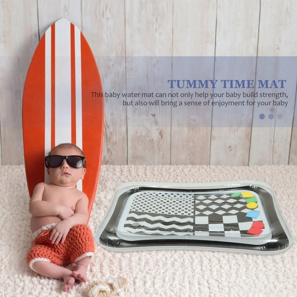 

Inflatable Infant Baby Water Mat Toddler High Contrast Tummy Time Fun Plaything
