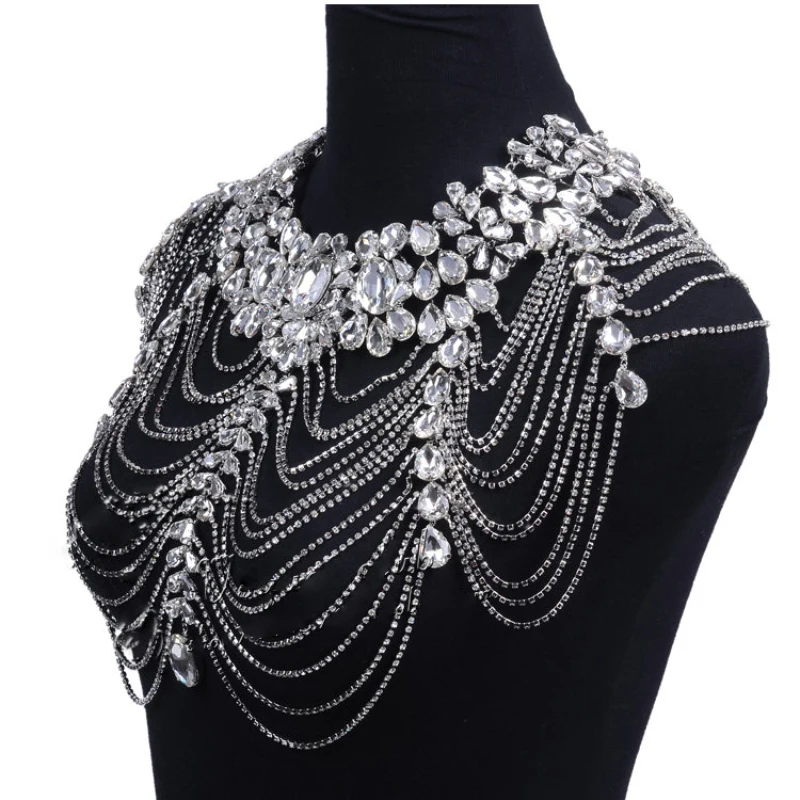Длинное ожерелье с кристаллами винтажные роскошные свадебные украшения