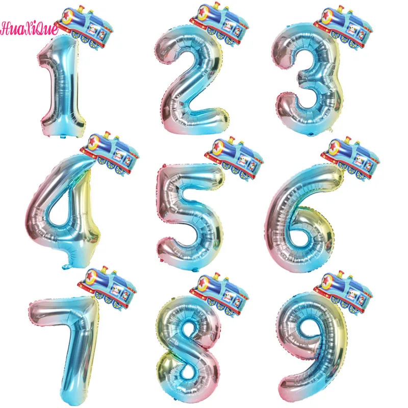 

Fire Fighting Theme Aluminum Foil Number And Car Colorful Balloon Set Birthday Party Children's Day Decoration Boy Favorite Toy