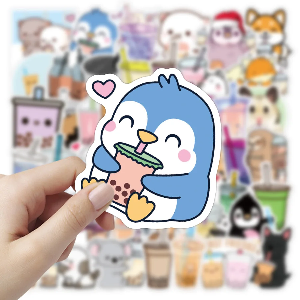 

10/30/50PCS Cute Bubble Tea Stickers Aesthetic DIY Decorative Water Bottle Diary Phone Laptop Kawaii Cartoon Kid Decals Sticker