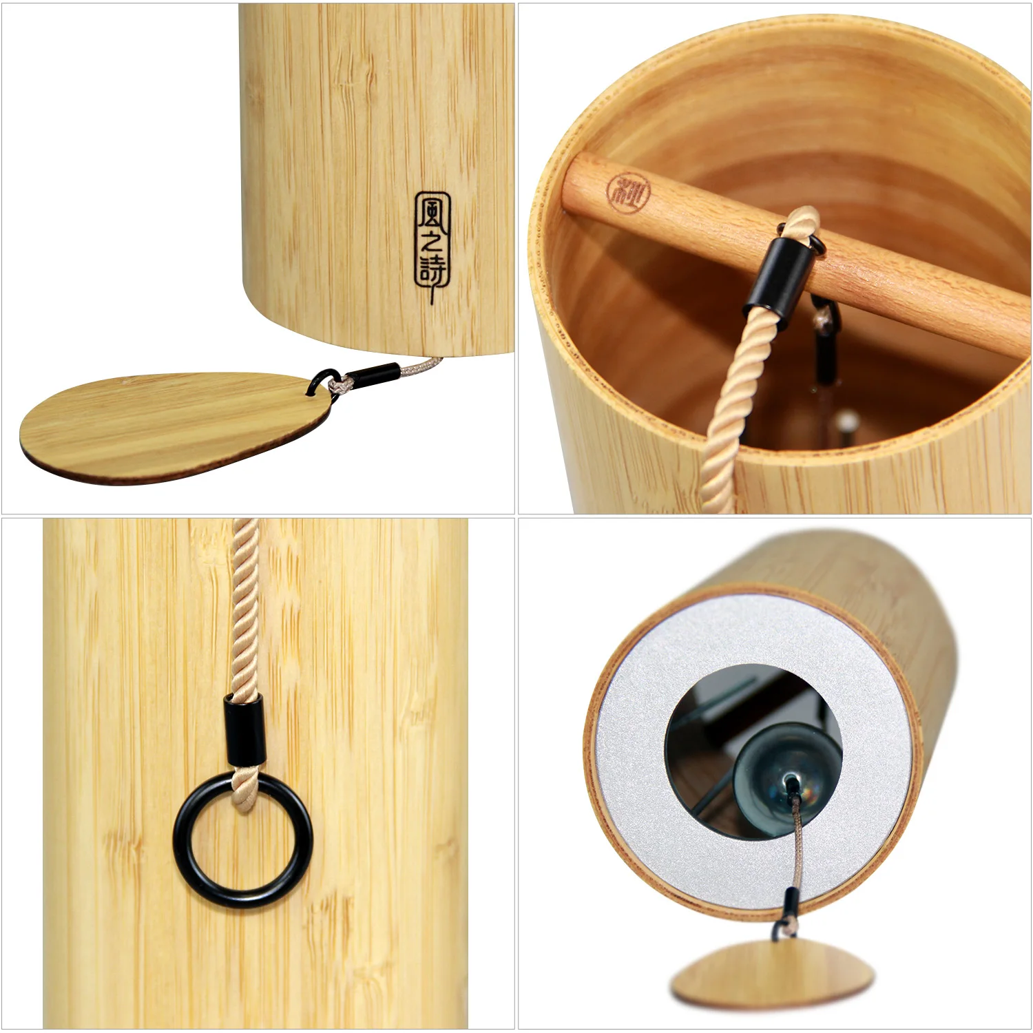 Бамбук колокольчиков Windchime защитный чехол с откидной крышкой для открытый сад