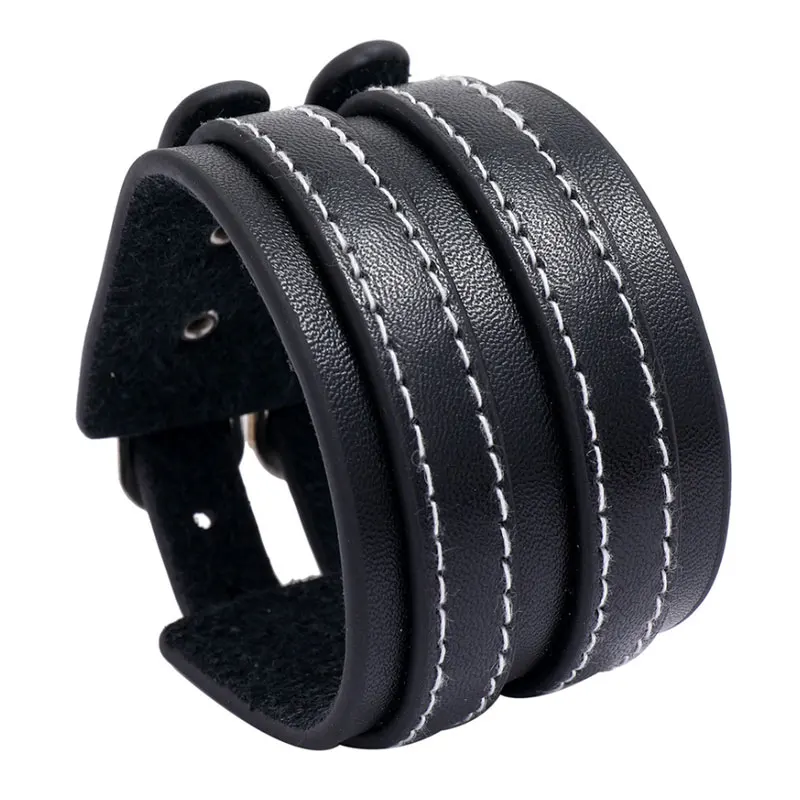 

Men's Punk Rock Vintage Wide Multilayer PU Leather Charm Bracelets Jewelry Party Club Fashion Accessories