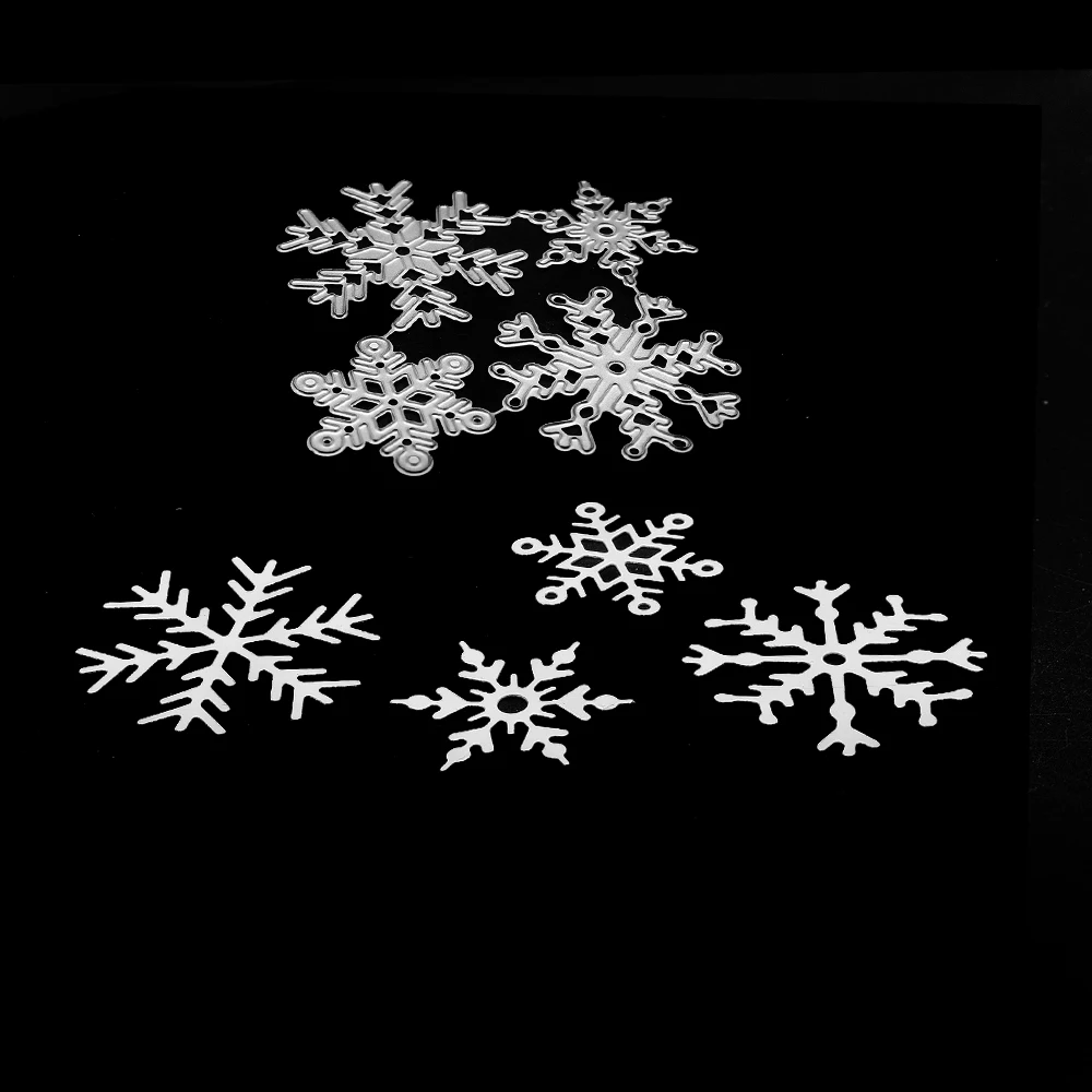 Рождественские металлические Вырубные штампы со снежинками фотоальбом