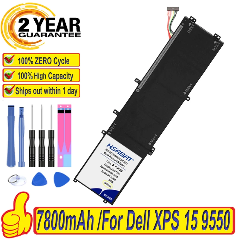 Топ бренд 100% НОВЫЙ 7800mAh 4GVGH Аккумулятор для ноутбука DELL Precision 5510 XPS 15 9550 серии 1P6KD T453X