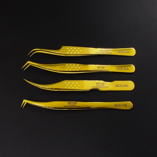 Экспресс-доставка dhl 50 шт. Vetus MCS Премиум красота золотого цвета щипцы для макияжа