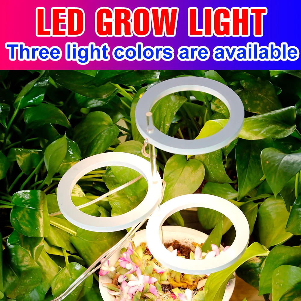 

LED Full Spectrum Plant Light USB 5V Phyto Grow Lamp 2835 Plant Bulb 1 2 3 Head LED Greenhouse Planting Hydroponic Grow Light