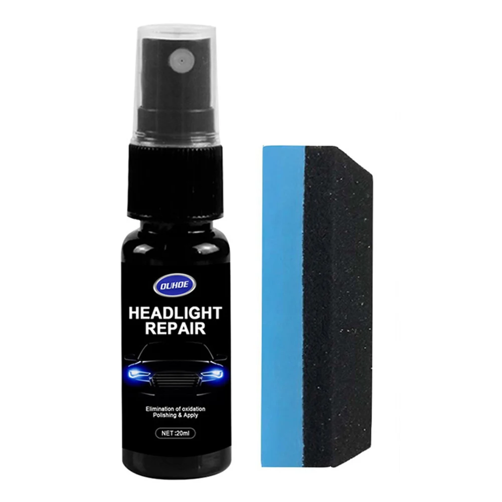 

Car Headlight Polish Kit Repair-Slight Scratch Repair Headlight Refurbishing Fluid Yellow Renovation Polishing Agent 20ML+Sponge