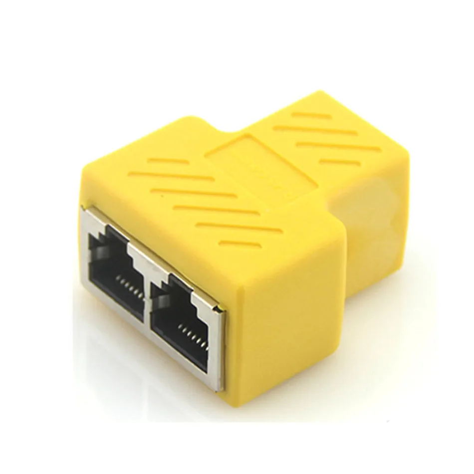 Разветвитель RJ45 адаптер Cat7/6/5e от 1 до 2 каналов сетевой разъем Ethernet LAN гнездовой